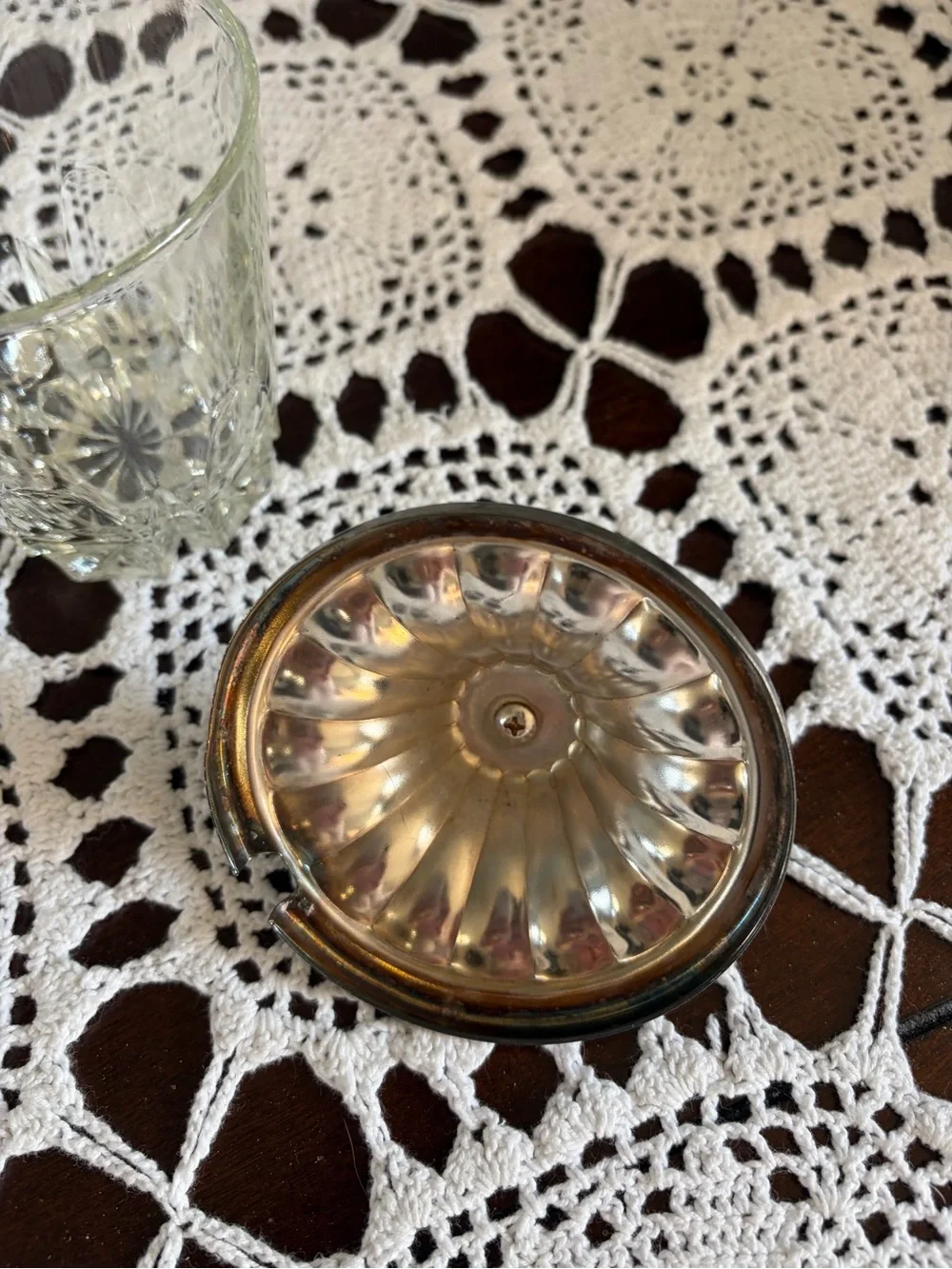 Vintage Glass Sugar Canister with Silver-Tone Lid - Set of 2
